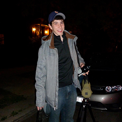 Nathan Goldberg heading out on his first birding Big Day.